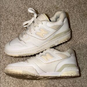 New Balance 550 White and Beige Sneakers